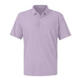 thumbnail image 2 of Men's Polo Shirts 3 Buttons Casual Work T Shirts Quick Dry Short Sleeve Golf Shirt Outdoor Performance Purple S, 2 of 9