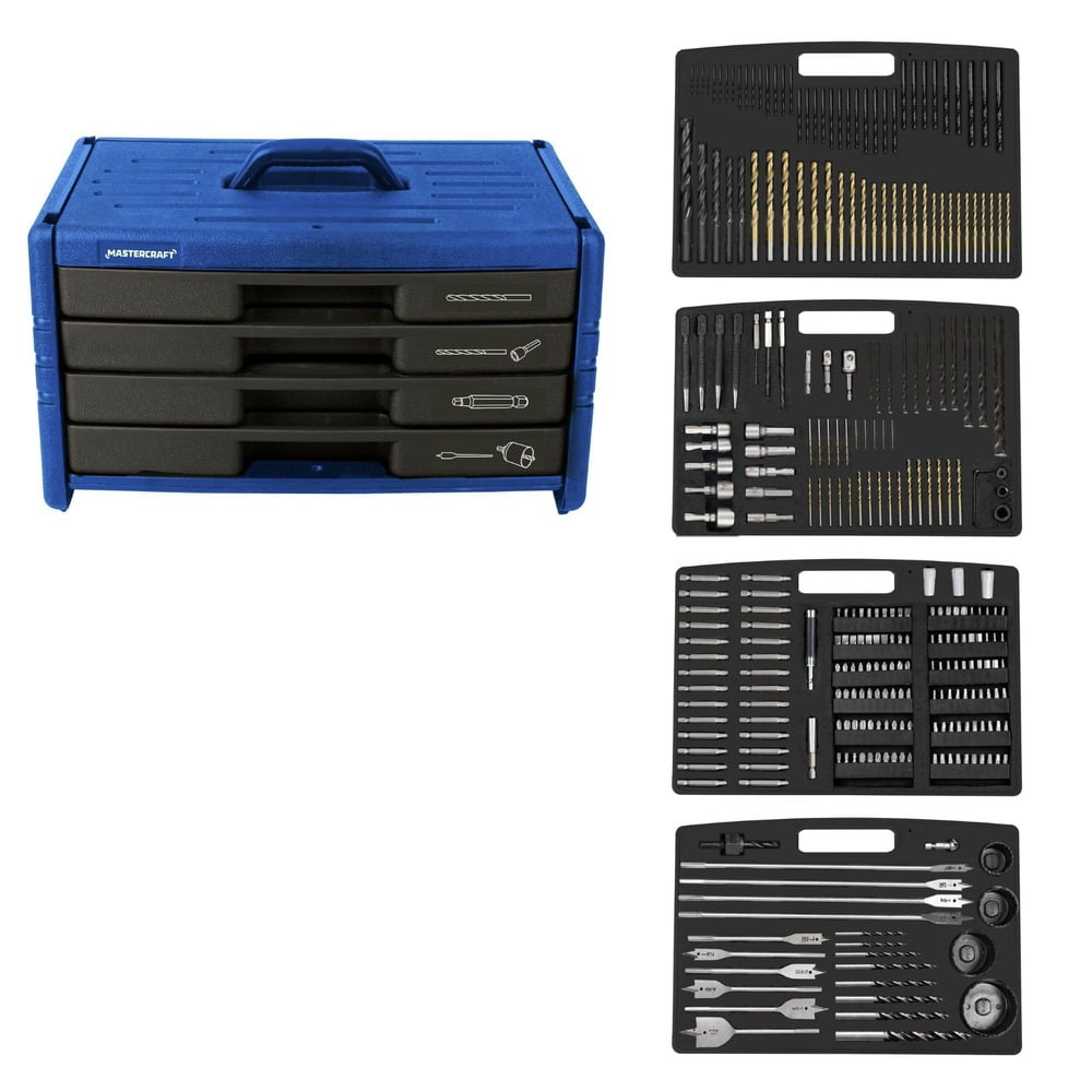 304-Piece Titanium-Coated Screw Driver Drill Bit Set