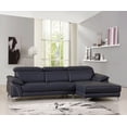 thumbnail image 2 of 114'' X 67''  X 39'' Modern Blue Genuine Italian Leather Sectional, 2 of 2