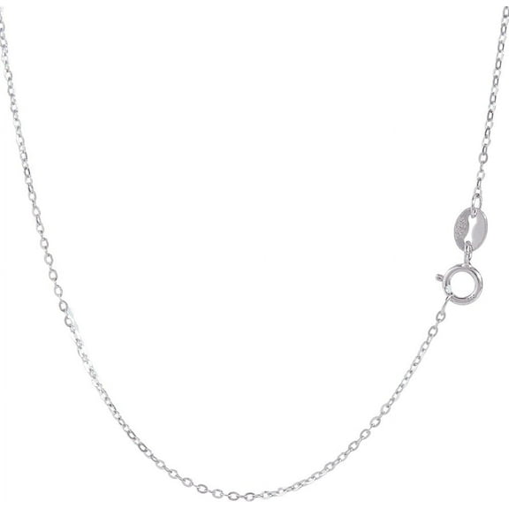 1 Box 1Pc 925 Sterling Silver Cable Chain 1mm Thin Italian Necklace Chain with Lobster Claw Clasps for DIY Jewellery Making (18 Inch) 1set