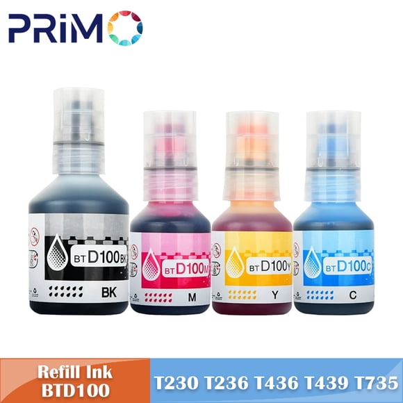BTD100 Refill Dye Ink For Brother DCP T230 T236 T238 T430W T435W T436W T439W T536W T730W T735W T830DW T835DW MFC-T930DW