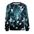 thumbnail image 7 of Sweatshirt For Womens Crewneck Geometric Lattice Hoodies Teen Girls Cute, 7 of 7