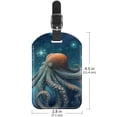 thumbnail image 6 of Square 2Pack PU Leather Octopus Cruise Luggage Tag with Privacy Cover and Name ID Tag for Travel Handbags Backpacks Luggage Tags, 6 of 6