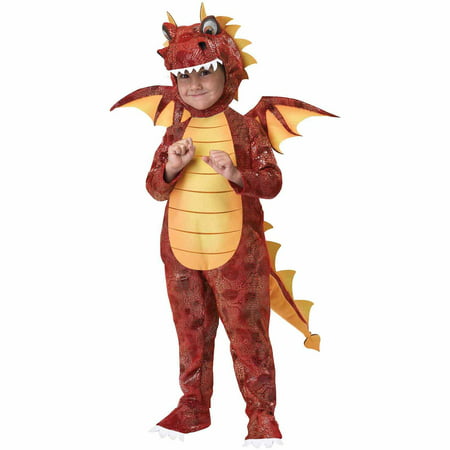 Fire Breathing Dragon Toddler Halloween Costume, Size 3T-4T