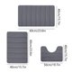 thumbnail image 3 of Juego de alfombras de baño de espuma viscoelástica CELNNCOE: suaves, cómodas, absorbentes de agua, antideslizantes, gruesas, lavables a máquina, de fácil secado. Juego de 3 alfombras de baño., 3 of 7