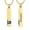 Blue, variant on Customize Gold Long Bar with Birthstone Cremation Jewelry for Ashes Holder Pendent for Ashes and Chain Urn Necklace for Ashes of Loved One