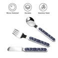 thumbnail image 3 of Salouo Hawaiian Style Pattern 3 Pieces Toddler Utensils, Kids Silverware Set Stainless Steel Utensils for Kids Children Safe Spoons Forks & Knife Dishwasher Safe, 3 of 8