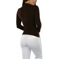 thumbnail image 4 of ToBeInStyle Women's Seamless Textured Long Sleeve Turtleneck Blouse, 4 of 5