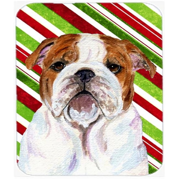 Carolines Treasures Bulldog English Candy Cane Holiday Christmas Mouse Pad