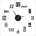 thumbnail image 1 of Reloj de pared moderno Yuarrent sin marco silencioso luminoso acrílico espejo 40cm Negro, 1 of 6