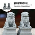 thumbnail image 2 of HOMEMAXS  2 Pcs North Lion Ornament Statue Decorations Home Accessories Grey, 2 of 8
