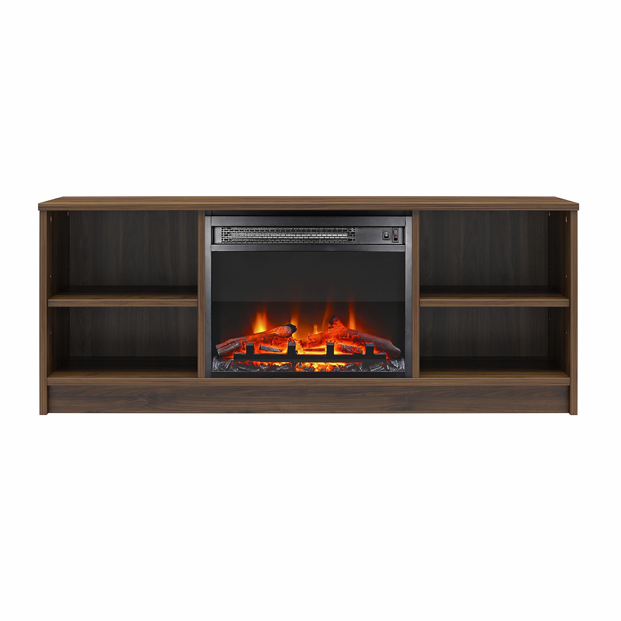 Mainstays Fireplace TV Stand, for TVs up to 55", Walnut - image 4 of 12