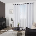 thumbnail image 5 of Deconovo Silver Printed Blackout Curtains - 2 Panels, Wave Dots Pattern, Grommet Top, 42"x108", Thermal Insulated Drapes for Bedroom & Living Room, Silver Gray, 5 of 8