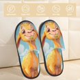 thumbnail image 2 of Fotbe Happy Goat In Meadow Pattern Women's Fuzzy Slippers Plush Slippers Fluffy Winter House Shoes Indoor and Outdoor-Medium, 2 of 8