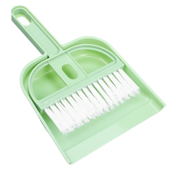 SEWCHICS Small Dust Pan And Brush Set Broom Set Light Green Abs 1 Cleaning
