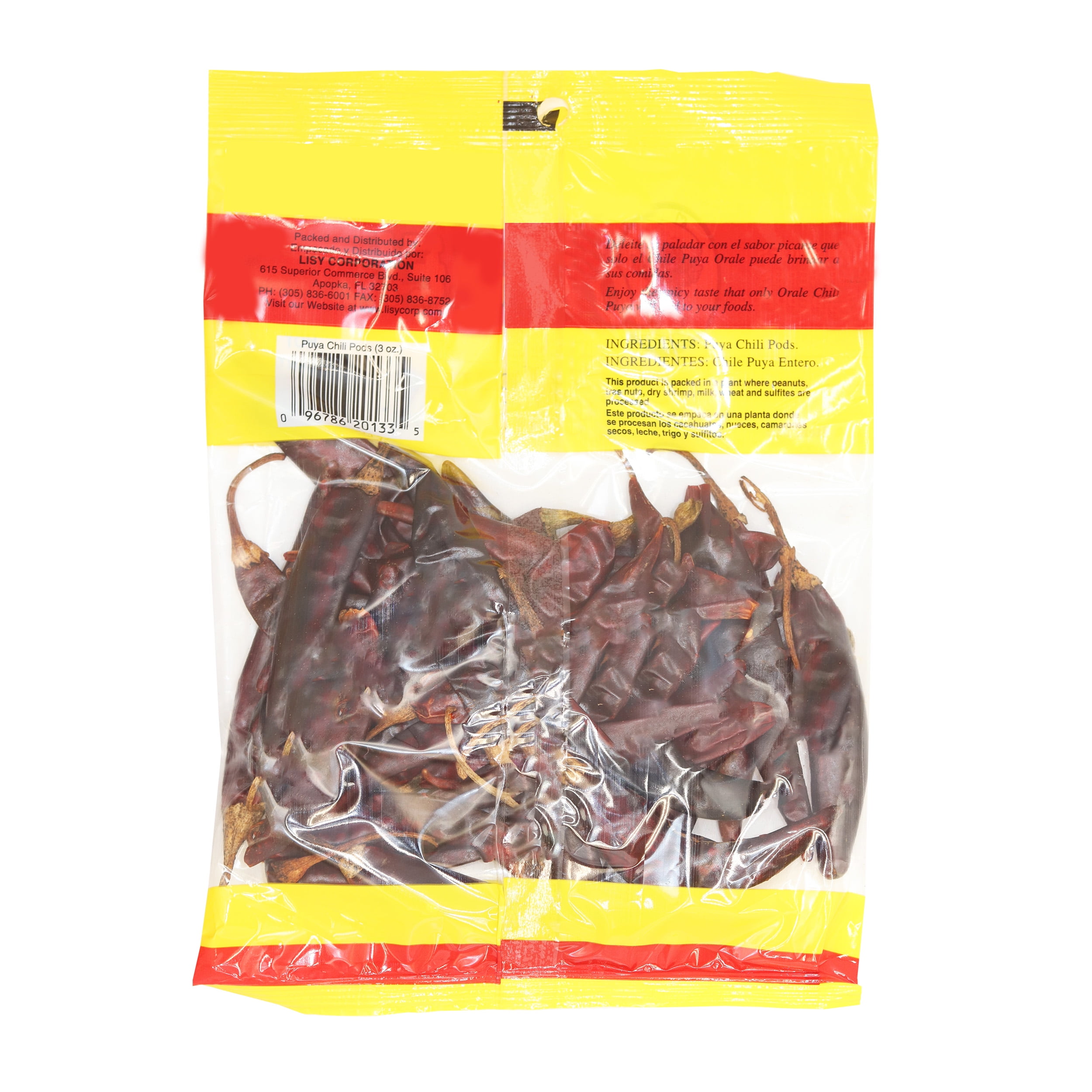 Orale Hot Puya Chili Pods, 3 oz
