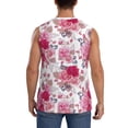 thumbnail image 4 of Balery Peonies And Roses Men's Sleeveless Muscle Shirts Workout Tank Top, Moisture Wicking, Odor Protection-3X-Large, 4 of 8