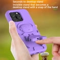 thumbnail image 5 of Case Designed for iPhone 16 Pro Max, Luxury EVA Material Kickstand 3D Pattern Skin Friendly Shockproof Protective Anti-fall Kids Men Women Boys Girls Phone Cover for iPhone 16 Pro Max - Purple, 5 of 9