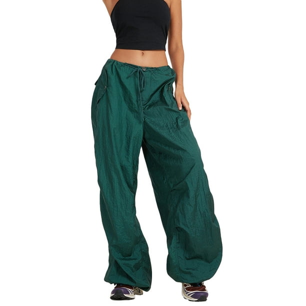 Women Low Waist Baggy Cargo Pants Casual Drawstring Wide Leg Pocket Joggers Trousers Sweatpants - Walmart.com