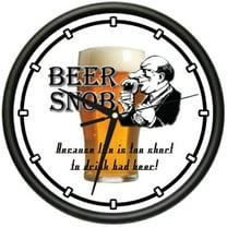 BEER SNOB Wall Clock critique beer drinker keg judge beer lovers gag gift