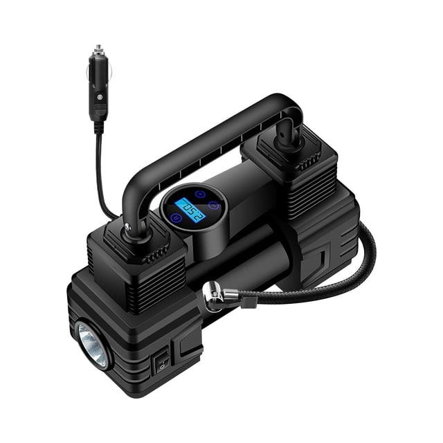 Tire Inflator With Digital Pressure Gauge 12 V Portable Air Compressor For Car Tires 35 L Min 3 150 PSI LED Emergency Light