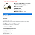 thumbnail image 2 of Rear Left Window Motor - Compatible with 1991 - 1994 Ford Explorer 1992 1993, 2 of 2
