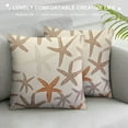thumbnail image 3 of COMIO  Tan Brown Starfish Pillow Covers Coastal Beachy Nautical Couch Pillow Cases Vintage Farmhouse Rustic Throw Pillows Home Decor for Living Room Bedroom Bed Cushion Outdoor, 3 of 5