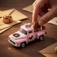 thumbnail image 5 of Halloween Truck Ornament, Halloween Decorations Vintage Metal Truck With Mini Fake Skulls and Pumpkins Ghost Decor Scary Halloween Centerpieces for Table Mantel Pumpkin Tiered Tray Decor, A-14, 5 of 8