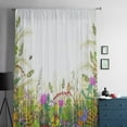 Autumn Meadow Plants And Insects Bay Window Screening Curtains Drape