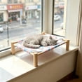 thumbnail image 4 of Sahpxhe Elevated Dog Bed With Wooden Frame, Breathable Raised Pet Cot With Removable Fabric Mat For Small Medium Dogs Indoor Sleeping, 4 of 6