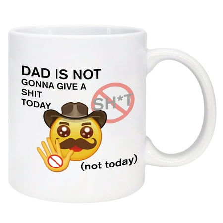 

KAAYEE Ceramic Coffee Mug for Father DAD is Not Gonna Give a Shit Today Ceramic Cups 11Oz Unique Birthday and Holiday Gifts for Dad Father 1pc