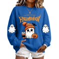 thumbnail image 2 of Halloween Womens Sweatshirt Crew Neck Funny Spooky Season Ghost Pumpkin Long Sleeve Pullover Sweatshirts Fall Fashion Womens Sweatshirt, 2 of 4