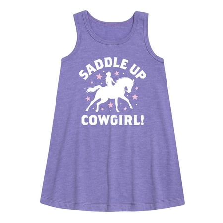 

Instant Message - Saddle Up Cowgirl - Toddler and Youth Girls A-line Dress