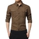 thumbnail image 1 of Ceisia Men's Winter Gift Casual Fashion Checkered Patchwork Long-Sleeve Button-Up Turndown Collar Outwear Jacket - Soft Breat hable Polyester Top, 1 of 7
