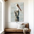 thumbnail image 2 of Elephant Stock Classic Brown Pelican Wall Art - Vertical Canvas Wall Art - Living Room Wall Decor - Animal Canvas - Brown And Blue Decor By Stellar Design Studio - 34" x 51", 2 of 8