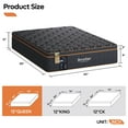thumbnail image 4 of 12" Queen Gel Memory Foam Mattress with Plush Pillow Top | CertiPUR-US Certified | Bestier Bed Mattress in a Box for Side Sleeper, Black, 4 of 13