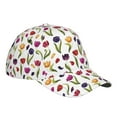 thumbnail image 3 of Balery Baseball Cap Adjustable Size for Running Workouts and Outdoor Activities All Seasons Dad Hat(Tulips Flowers), 3 of 9