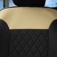 thumbnail image 5 of FH Group Neosupreme Front Bucket Seat Covers Auto Car SUV Beige Black w/ Free Air Freshener - 2 Front Seats, 5 of 7