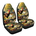 thumbnail image 7 of ZIATUBLE Sunflower Cock Car Seat Covers Sets 2 Pcs Stretchy Car Bucket Seats Protector Auto Bucket Seat Cover Car Accessories for Interior Decor Stylish Front Cushion Covers for Trucks Van SUV, 7 of 7