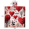 thumbnail image 2 of Valentine's Day Canvas Picnic Mat Waterproof Sandproof Beach Blanket Portable Outdoor Rug 72" x 59" Foldable with Carry Strap for Camping Hiking Travel Grass Green Stripes, 2 of 6