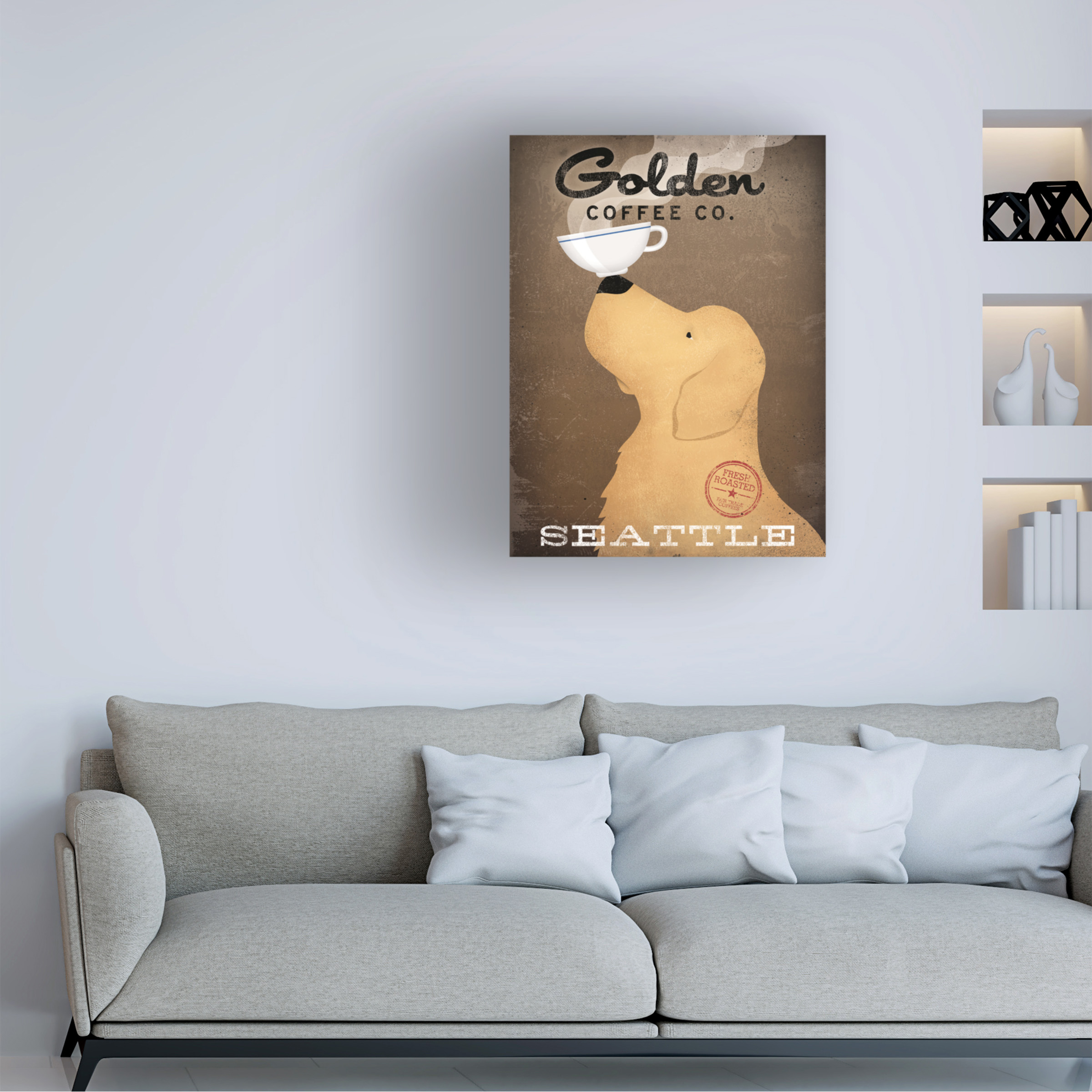 Trademark Fine Art 'Golden Coffee Co Seattle' Canvas Art by Ryan Fowler