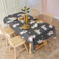 thumbnail image 5 of Dark Gray Cow Emotion Pattern Rectangle Tablecloth 60"x120",Waterproof Polyester Rectangle Table Cloth, Wipeable Spillproof Polyester Tablecloth for Dining, Camping, Indoor and Outdoor, 5 of 6