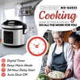 thumbnail image 6 of Gourmia 3 Qt Rice & Grain Cooker & Steamer 12 Cup Cooked (6 Cup Uncooked) Stainless Steel, 6 of 11