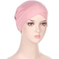 thumbnail image 2 of YooGuoGuo 6 Pcs Ladies Turban Hat Crossed Round Top Headwraps Pleated Indian Inner Hijabs Sleep Cap Solid Color Beanie Cap Women Bandana Headwear Bonnet, 2 of 7