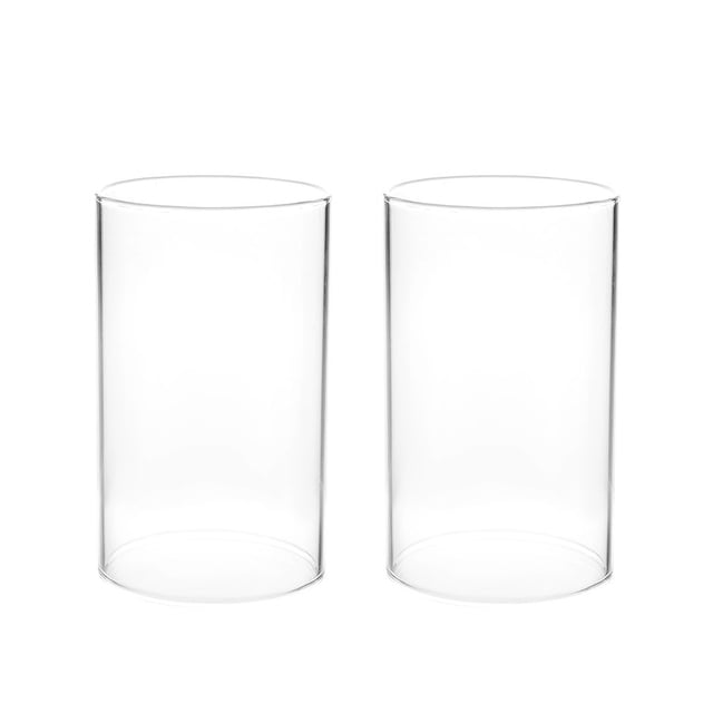 4pcs Cubiertas de vela de vidrio transparentes simples de 4 unids Cubiertas de velas a prueba de viento del cilindro HOMEMAXS HaoMX13537443