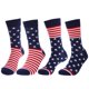 thumbnail image 2 of 2 pares de calcetines de algodón con diseño de rayas de la bandera estadounidense, calcetines de moda para hombre, 2 of 6