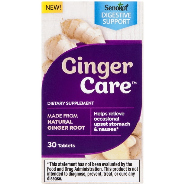 Senokot Ginger Care, Nausea & Upset Stomach Relief, Dietary Supplement