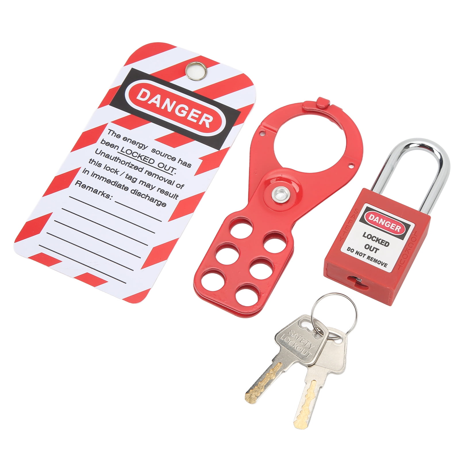 Loto Locks Set Lockout Tagout Kit With Hasp Loto Tag Keys Tamper Proof