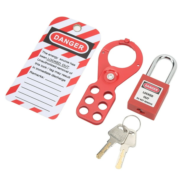 Loto Locks Set Lockout Tagout Kit With Hasp Loto Tag Keys Tamper Proof