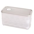 thumbnail image 3 of facefd Egg Storage Box 20 Grids Egg Storage Container Double Layer Plastic Egg Holder Egg Tray Container with Lid khaki Type2, 3 of 6